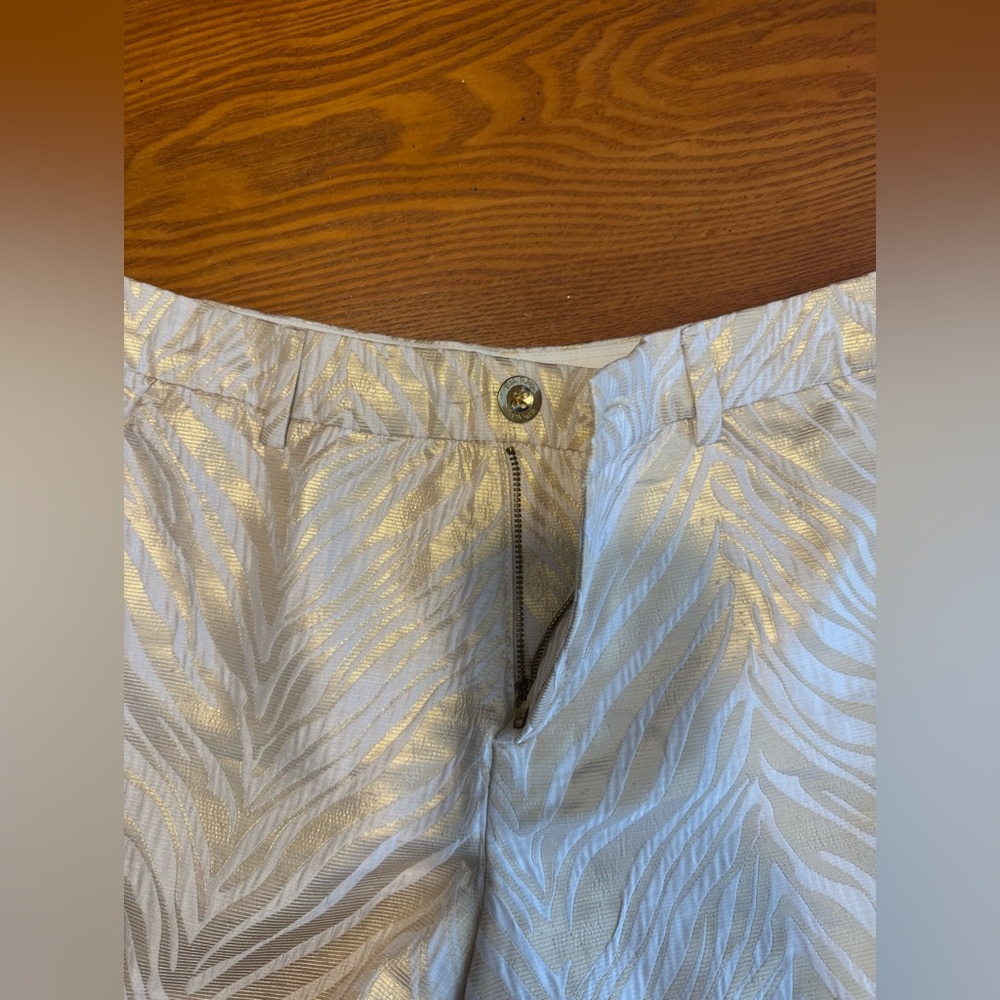 Lilly Pulitzer Gold and Cream Zebra-Pattern Shorts - Picture 6 of 10